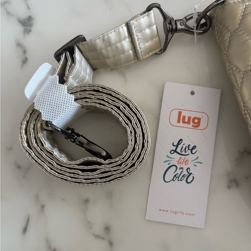 NWT LUG tip toe tote bag champagne gold - Picture 7 of 12